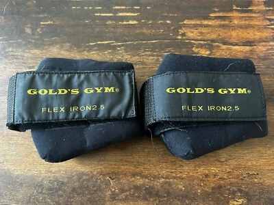PESAS MUÑECA TOBILLO GOLD'S Gimnasio 5 libras PAR de 2,5 libras cada plancha flexible - USADA Foto 1 de 4