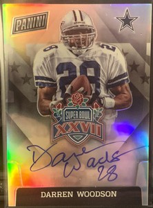 2022 Panini Darren Woodson Super Bowl Auto On Card Cowboys Select!
