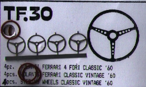 ACCESSORI 1/43 VOLANTI TIPO NARDI CLASSIC RAZZE FORATE ANNI '60  TRON TF30 - Immagine 1 di 1