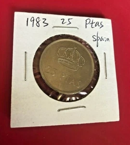 1983 25 PTAS SPAIN COIN - NICE WORLD COIN !!!  - Picture 1 of 2