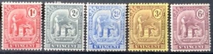 St. Vincent #SG103-SG107 Mint 1909-1911 Badge of Colony Second Issue - Picture 1 of 1
