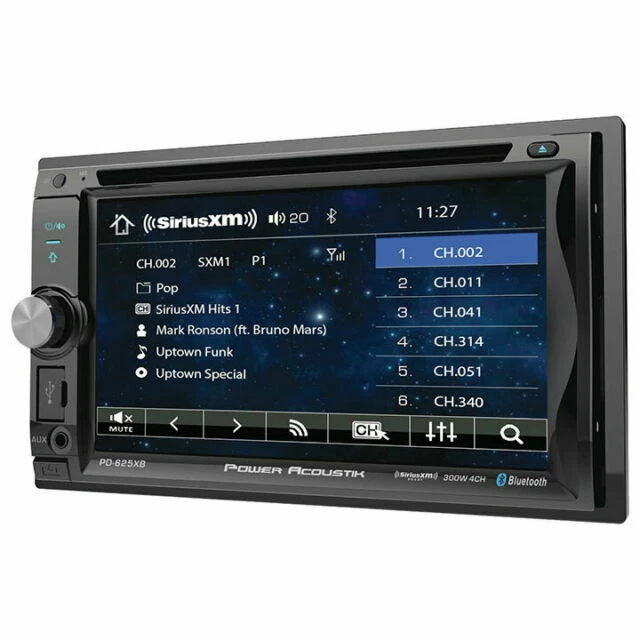 Power Acoustik PD-625B 2 DIN 6.2″ LCD Digital Media Receiver - Black