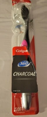 Colgate 360 Charcoal Toothbrush Soft  Whole Mouth Clean Charcoal Infused Brushes - Image 1 of 2