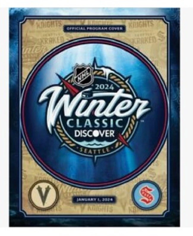 2024 WINTER CLASSIC OFFICIAL GAME PROGRAM SEATTLE KRAKEN VS VEGAS GOLDEN KNIGHTS - Image 1 of 1