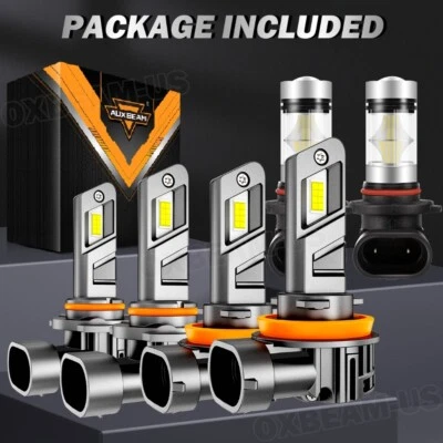 Faro LED alto bajo antiniebla blanco para Ford F-150 1987-2023 AUXBEAM CANbus Foto 1 de 4