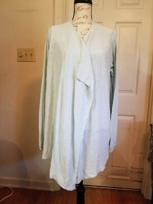 Cárdigan Van Heusen Studio XXL Seagreen Cascada Frontal Abierto Ligero Usado en Excelente Condición  Foto 1 de 4