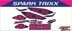 SEADOO SPARK TRIXX Pink & Black Graphics / Decal / Sticker Kit - Bild 1 von 1