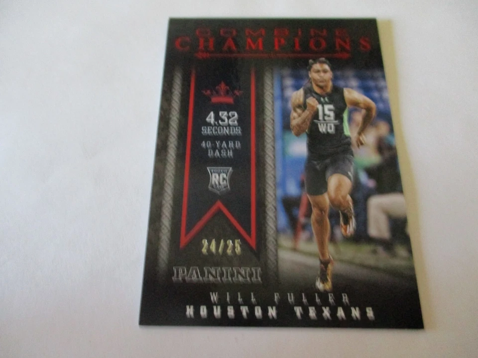 2016 Panini Football Rookie Will Fuller Card #11 Serial #24/25 - Image 1 of 1