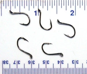 1000 Danielson HCBOBN Black Chrome Octopus Fish Hooks Sizes 8,6,4,2,1/0,2/0 - Picture 1 of 11