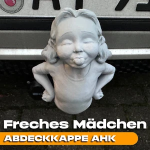 Freches Mädchen Abdeckkappe Schutzkappe Anhängerkupplung AHK inkl. Sicherung! - Bild 1 von 6