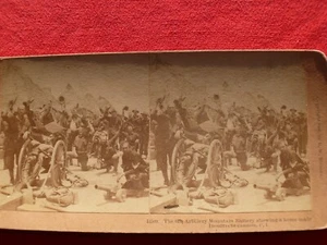 StereoView 1900 6th Artillery SPANISH AMERICAN WAR Photographer B.W. Kilburn, NH - Picture 1 of 8