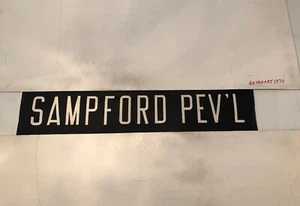 Devon Tiverton 212 Area Vintage Linen Bus Blind 1960’s 31"- Sampford Peverill - Picture 1 of 6