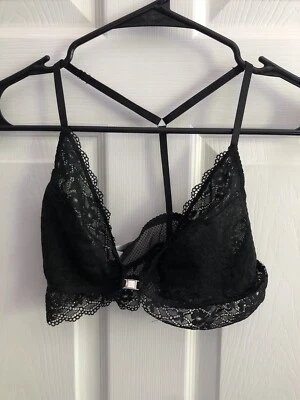 Bralette de encaje negro Gilligan O’malley para mujer talla XS cierre frontal espalda deportiva Foto 1 de 4