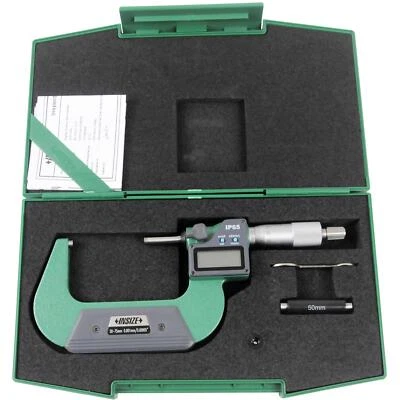 Insize IP65 Digital Outside Micrometer 50-75mm / 2-3" Range Series 3101-75A - Image 1 of 4