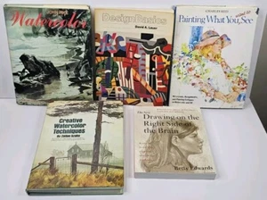 Lote de 5 - Libros de instrucciones de dibujo/acuarela Conceptos básicos de diseño Betty Edwards - Imagen 1 de 7