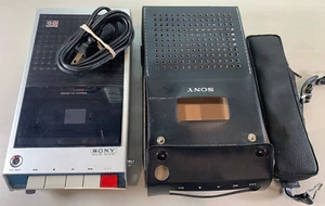 LESEN! Nur Teile Reparatur Vintage Sony TC-100 Tapecorder mit F-25 Mikrofon Gehäuse Kabel - Bild 1 von 19