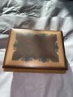 Italy Footed Floral Jewelry Music Box Inlay  6 1/2? Sorrento Maple Burl Works