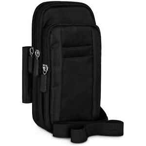 Mobile Phone Shoulder Bag for LG Q6 Belt Pouch Cover Robust Strap Phone Case