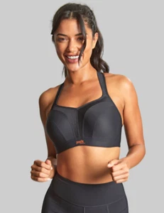 Panache Power 5021 Black Convertible Strap Sports Bra NWT - Picture 1 of 15