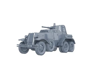 WWII SOVIET USSR - BA-10 ARMORED CAR - 1/56 1/72 1/87 1/100 3D PRINTED - Imagen 1 de 5