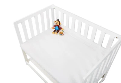 PINOLINO KINDERTRÄUME GMBH 2x Spannbetttücher Laken Spannbettlaken weiß Kinderwagen Wiege Anstellbettchen