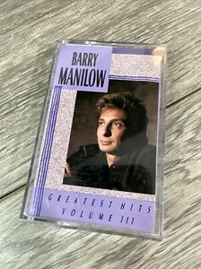Barry Manilow Greatest Hits Volume 3 Cassette Tape - Picture 1 of 6