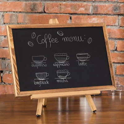 MyGift 18-Inch Burnt Wood Chalkboard with Tabletop Easel Stand - Image 1 of 4