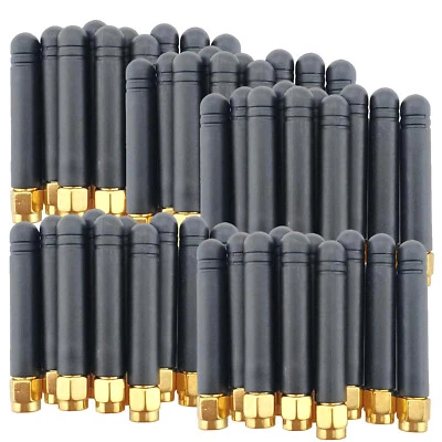 50pcs Short Wireless Antenna 2dBi RP-SMA Hole ITX SFF PC WiFi Bluetooth Network - Image 1 of 4