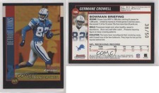 2002 Bowman Chrome Gold Refractor /50 Germane Crowell #106