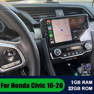 Apple Carplay For Honda Civic 2016-2020 Android 14 Car Stereo Wifi BT 32G+Camera - Picture 1 of 12