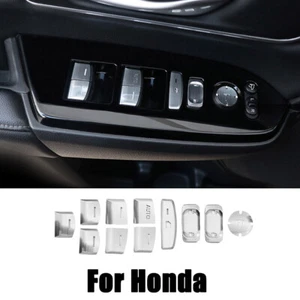 Silver Aluminum Alloy Car Window Switch Control Button Trim For Honda CR-V CRV - Picture 1 of 5