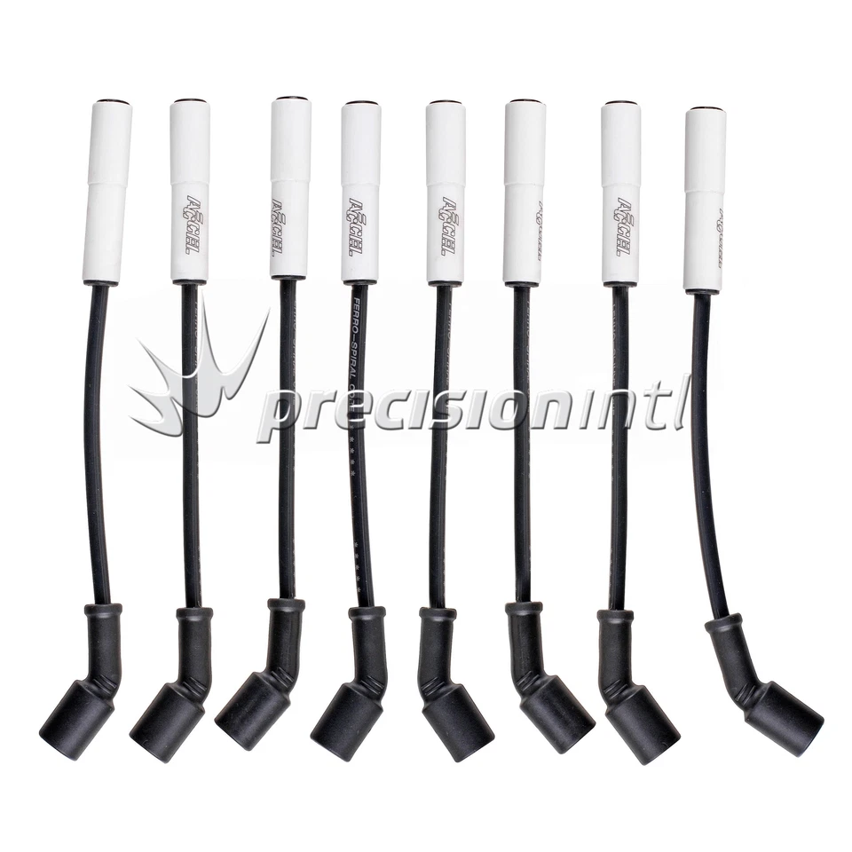 ACCEL 9059C WHITE BOOT CERAMIC 8MM SPK PLUG WIRE SET SUITS VE 6.0, 6.2L 290mm OA - Image 1 of 1
