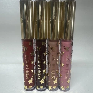 ESTEE LAUDER LIP GLOSS  SET of 4 FULL SIZE ruby quartz divine plum sundrops new - Picture 1 of 3