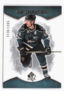2007-08 SP Authentic #110 Patrick Marleau #/1999 San Jose Sharks SP - Bild 1 von 2