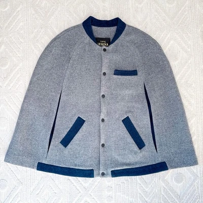 Abrigo sin mangas de lana gris con capa de bombardero para hombre Capas medianas Sesena ESPAÑA Foto 1 de 4