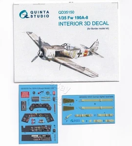 QD35150 Quinta Studio 1:35 FW 190A-8 Interior 3D Decal for Border Model - Bild 1 von 12