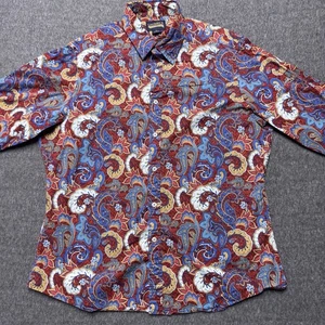 Cremieux Button Down Hemd Herren XL Blumen Mehrfarbig Langarm Stretch Paisley - Bild 1 von 8