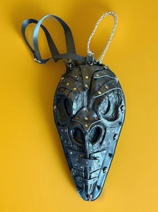 3D 14” BlackBackpack Fashion Studded Birds Head Skull Bag Purse Chain Halloween - Picture 1 of 9