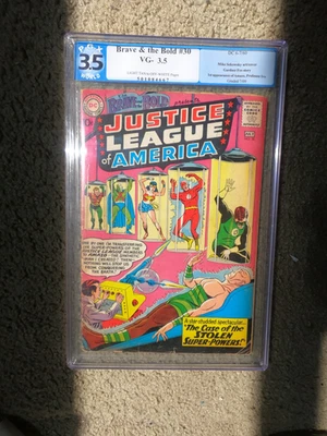Brave and the Bold #30 PGX 3.5 VG- DC Comic 1960 1st Amazo 3rd JLA   - Image 1 of 4