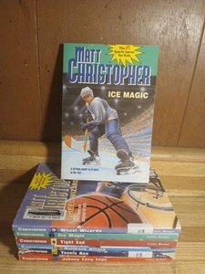 Matt Christopher Lot Of 8 Books Chapter Sports Basketball Hockey Tennis Football - Picture 1 of 19
