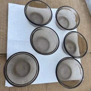 Set Of 6 Amber Ramekins 6 Oz Nice Anchor Hocking? - Picture 1 of 3