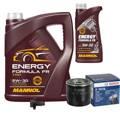 SCT-GERMANY, BOSCH Ölfilter 6L MANNOL Energy Formula FR 5W-30 für Ford Fiesta VI Kuga II 1.5