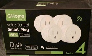 GHome Smart Sprachsteuerung Smart Plug WP3 4er Pack weiß mit Alexa & Google Home - Bild 1 von 2