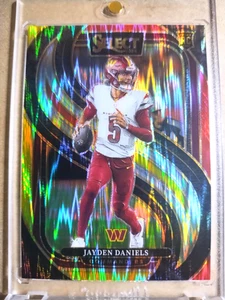 Jayden Daniels Panini Select Rookie Premier 2024 amarillo y rojo Shock Prizm RC 🔥 - Imagen 1 de 3