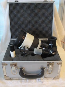 Meade 1000mm f/11 Mirror Spotting Scope D=90mm T-Adapter Alum Case & Box NICE! - Picture 1 of 10