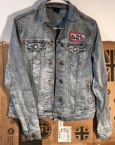 Disney Jacket Womens Small Blue Trucker Lilo Long Sleeves Light Wash Denim - Picture 1 of 11