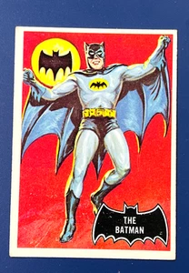 THE BATMAN ROOKIE 1966 TOPPS BATMAN Black Bat #1 Orange back NO CREASES - Picture 1 of 5
