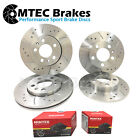Fiat Multipla 1.9 Jtd Front Rear Brake Discs & Pads Drilled Grooved