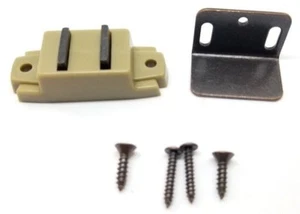 Magnetic Catch With 90° Bend Strike Plate door lock mailbox cabinet strong duty - Picture 1 of 3