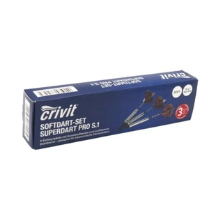 crivit Softdart-Set 3 Stück Superdart Pro S.1 Softdartpfeile mit Kunststoffspitz
